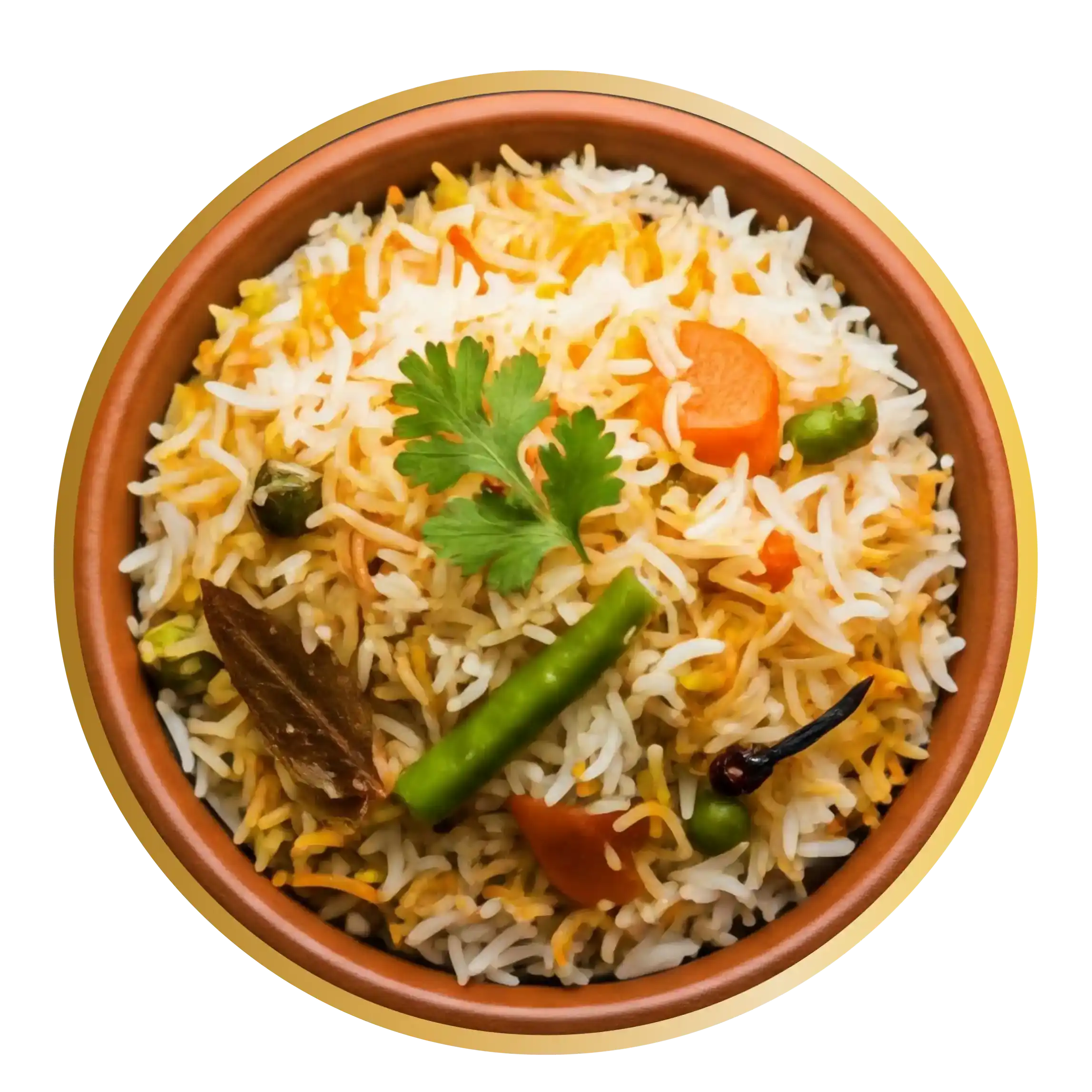 Veg Dum Biryani at Athidi Indian
